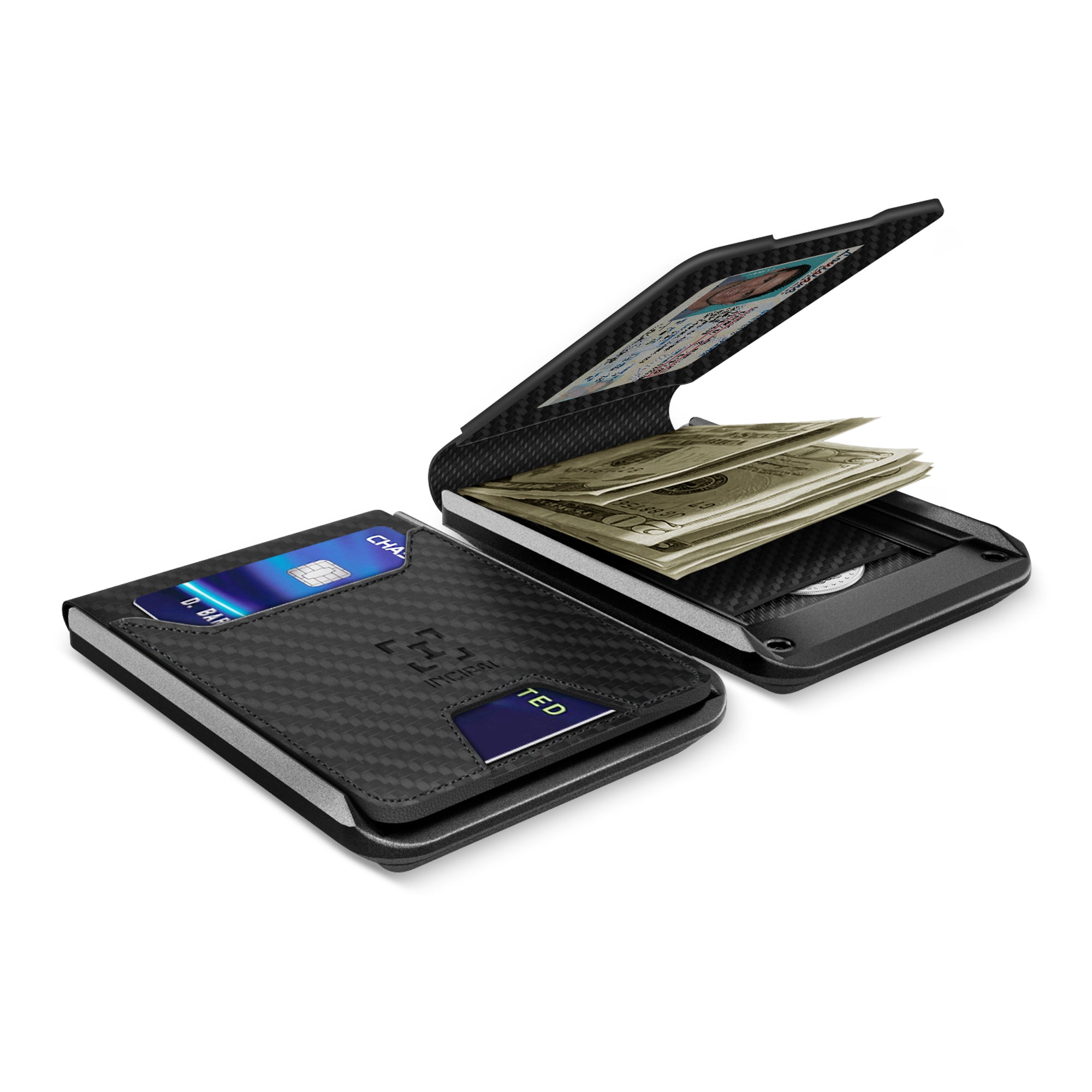 I01 Card Holder Wallet - Carbon Fiber Black - Matte