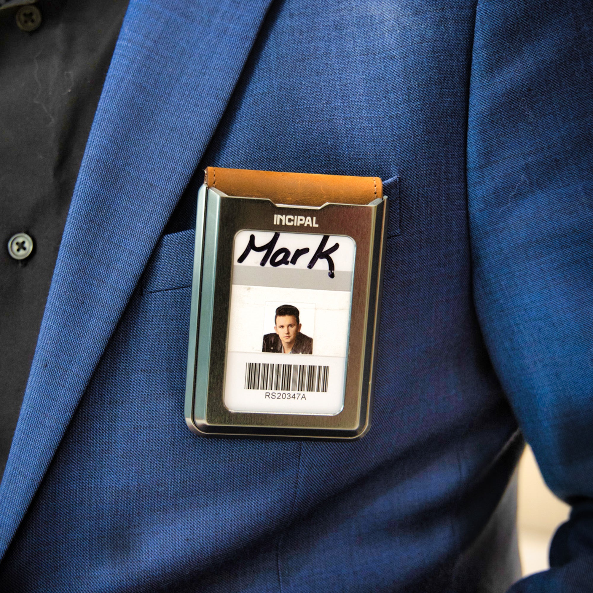 I01 Card Holder Wallet - Nappa Blue - Matte