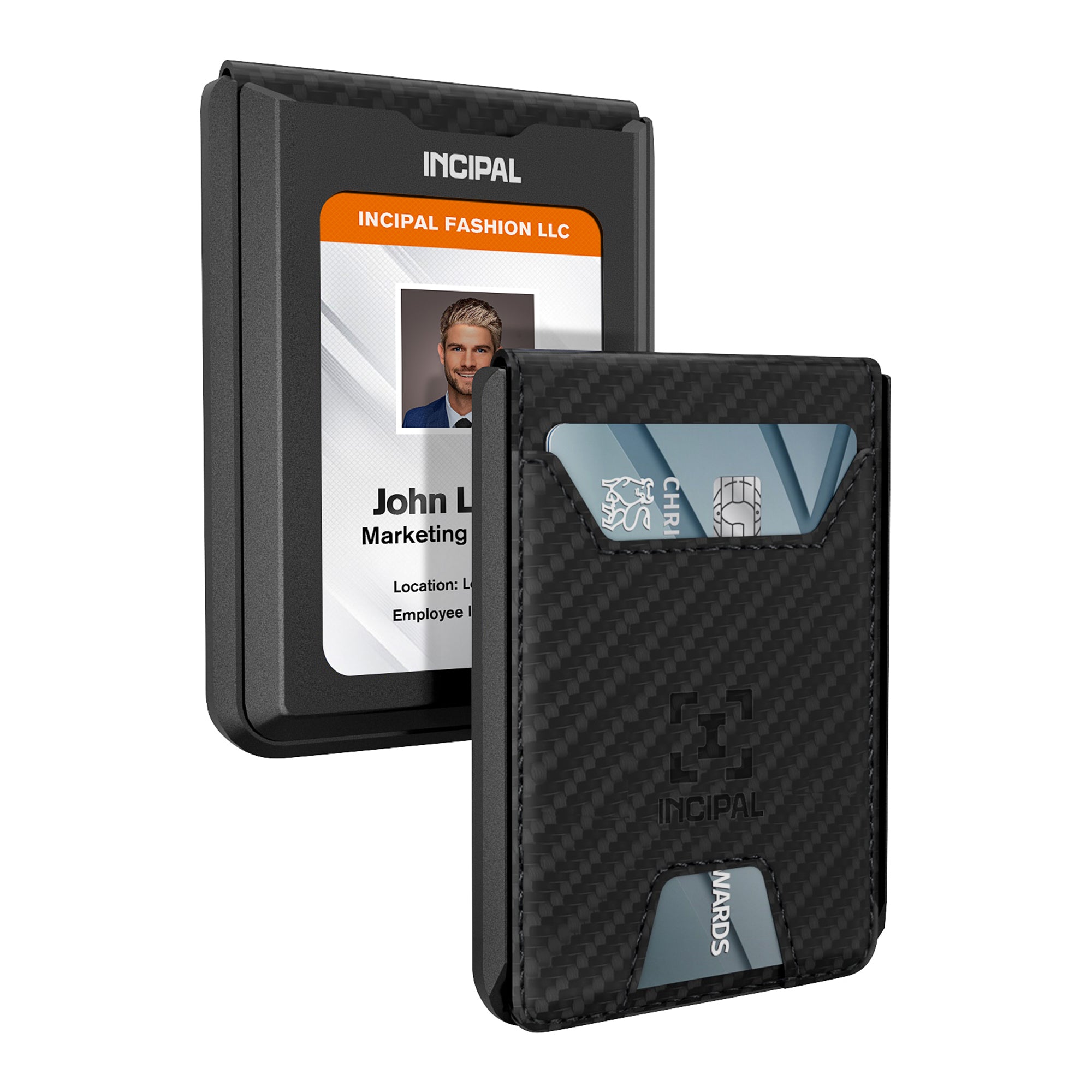 I01 Card Holder Wallet - Carbon Fiber Black - Matte