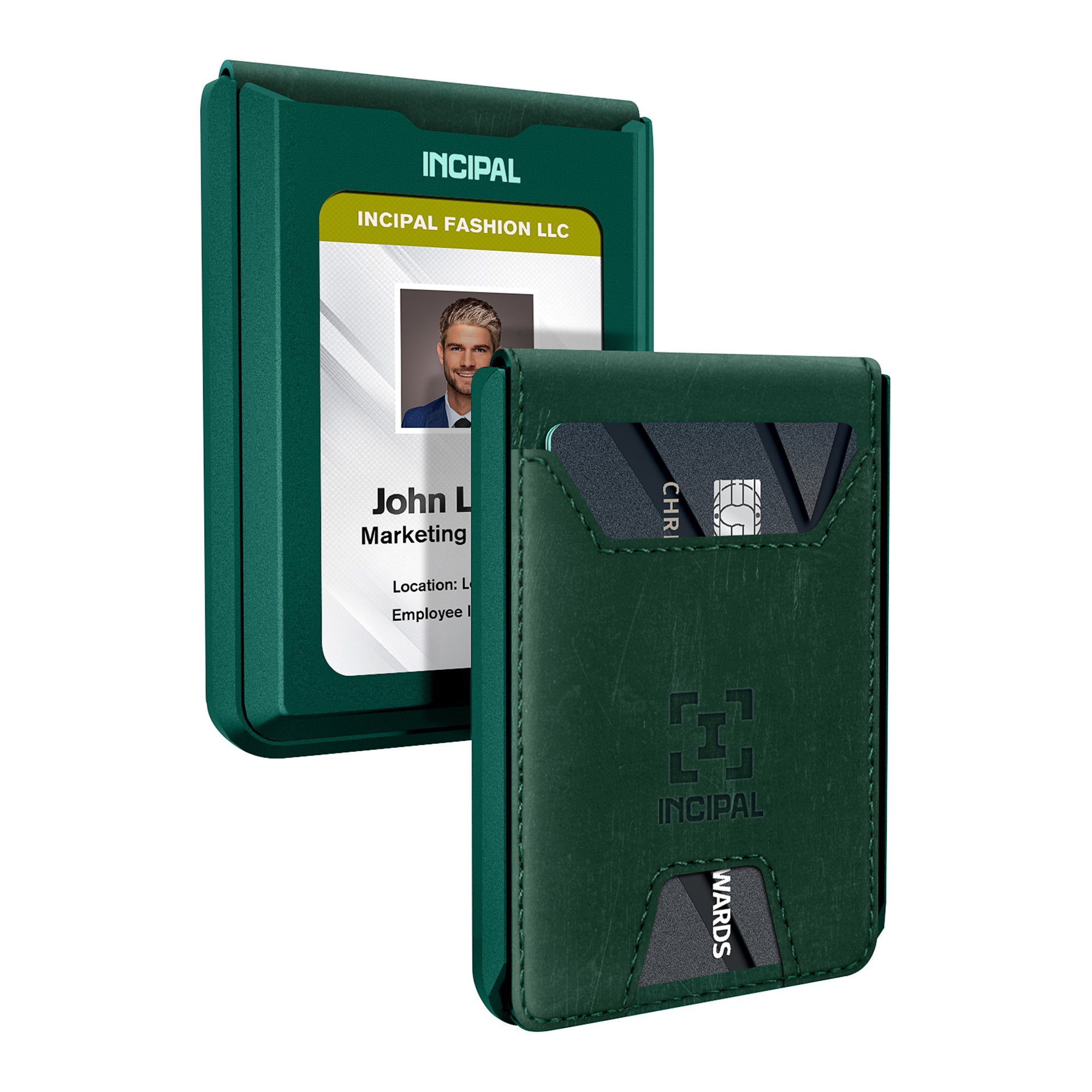 I01 Card Holder Wallet - Crazy Horse Green - Matte