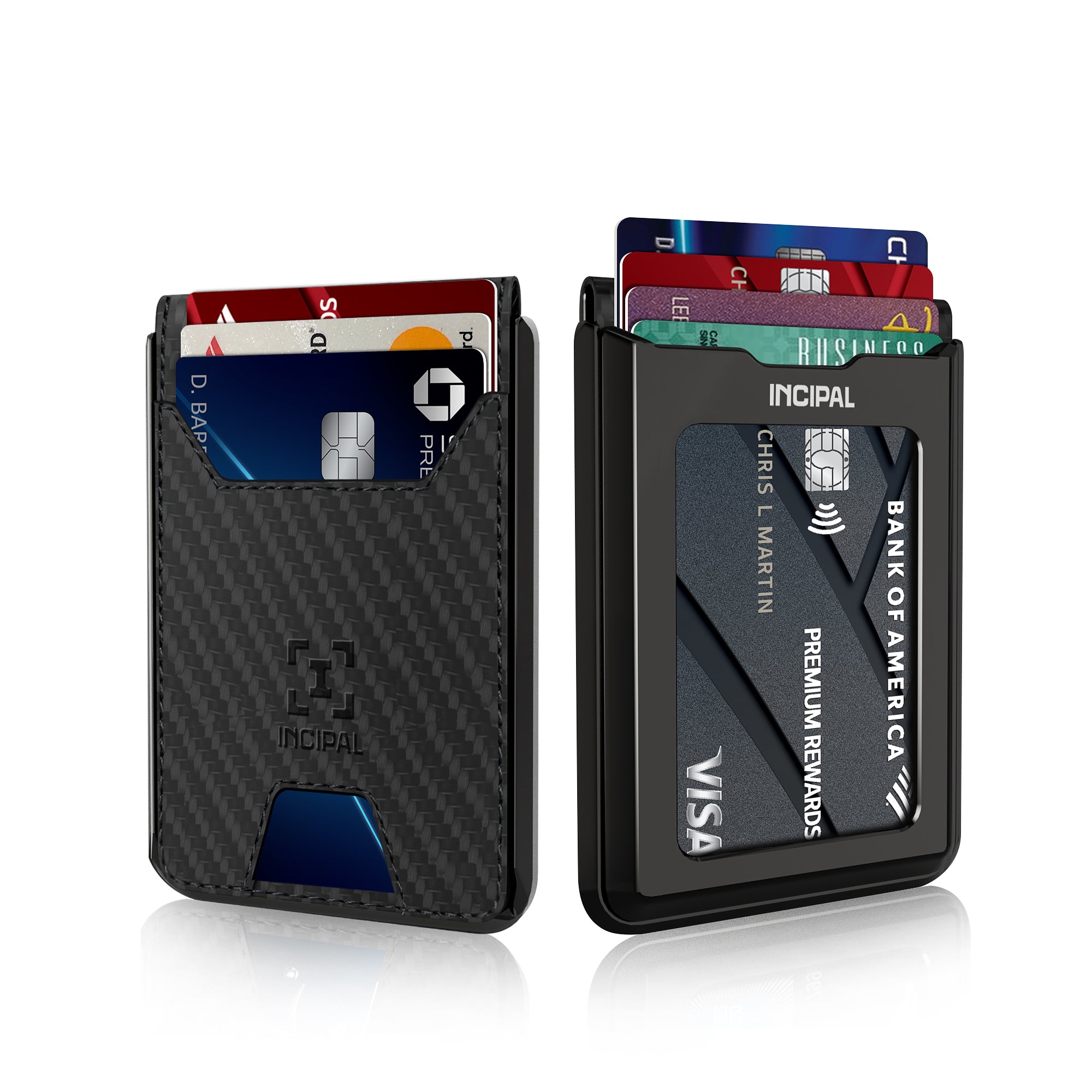 I01 Card Holder Wallet - Carbon Fiber Black - Glossy