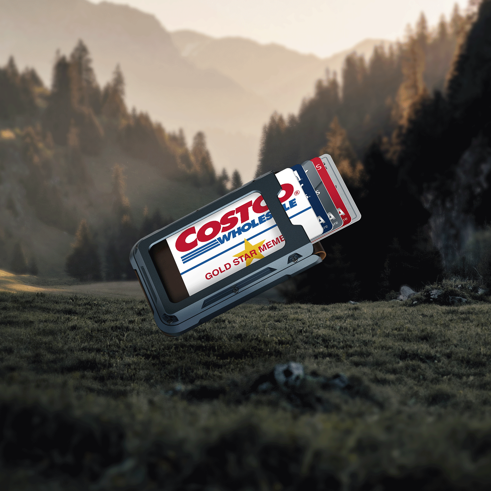 I09 Wallet for Men - Carbon Fiber with Carbon Fiber Pattern Frame