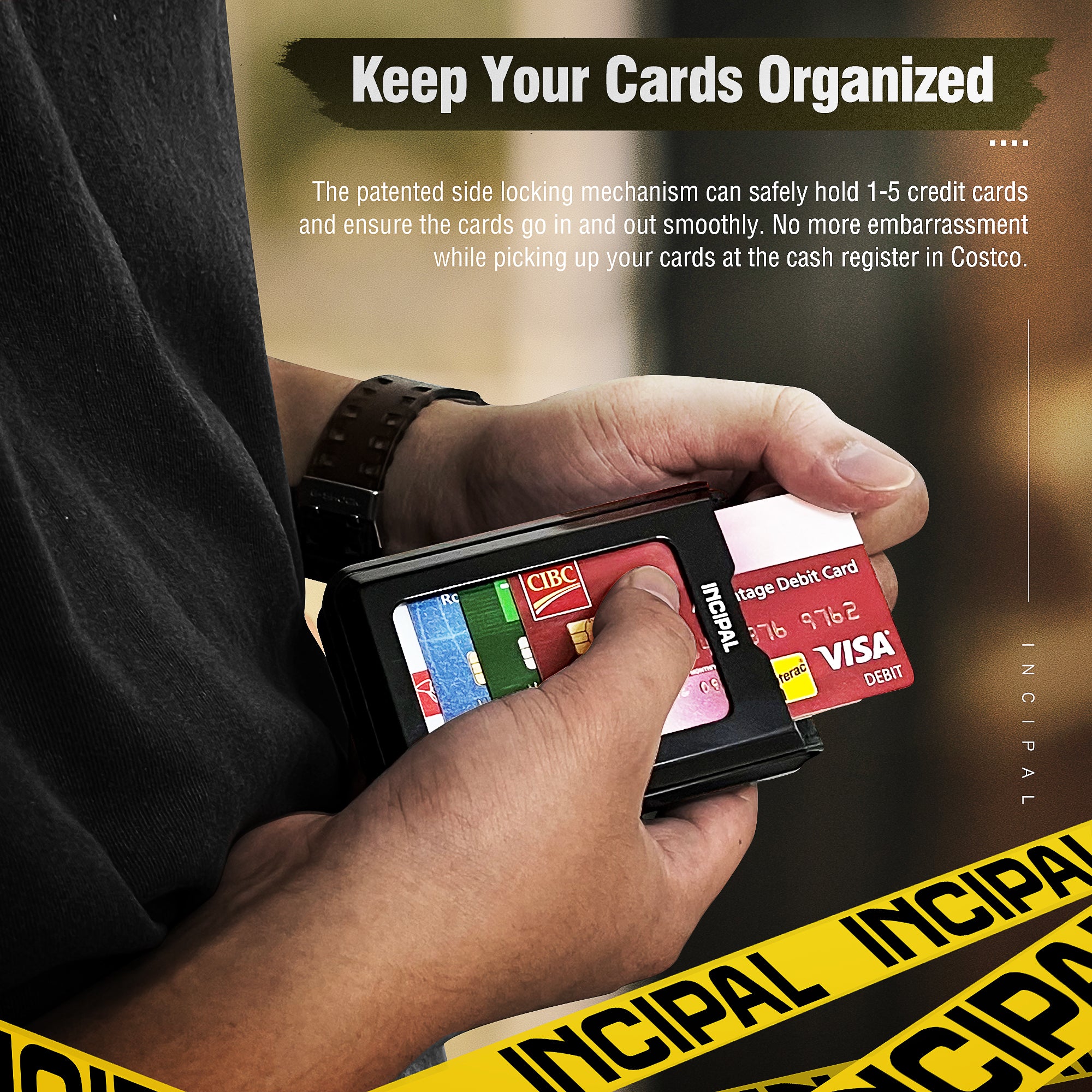 I01 Card Holder Wallet - Carbon Fiber Red - Glossy