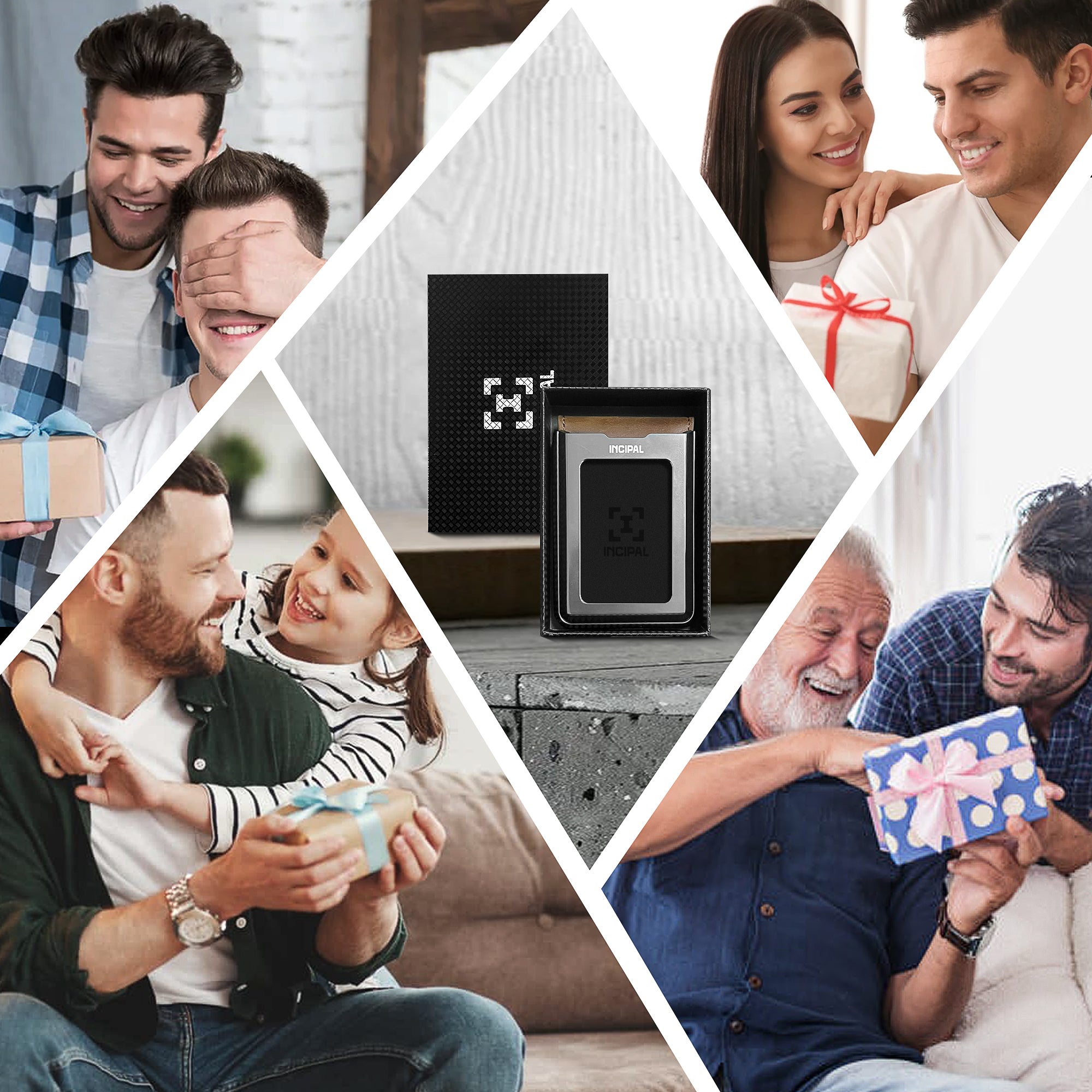 I01 Card Holder Wallet - Crazy Horse Brown - Glossy