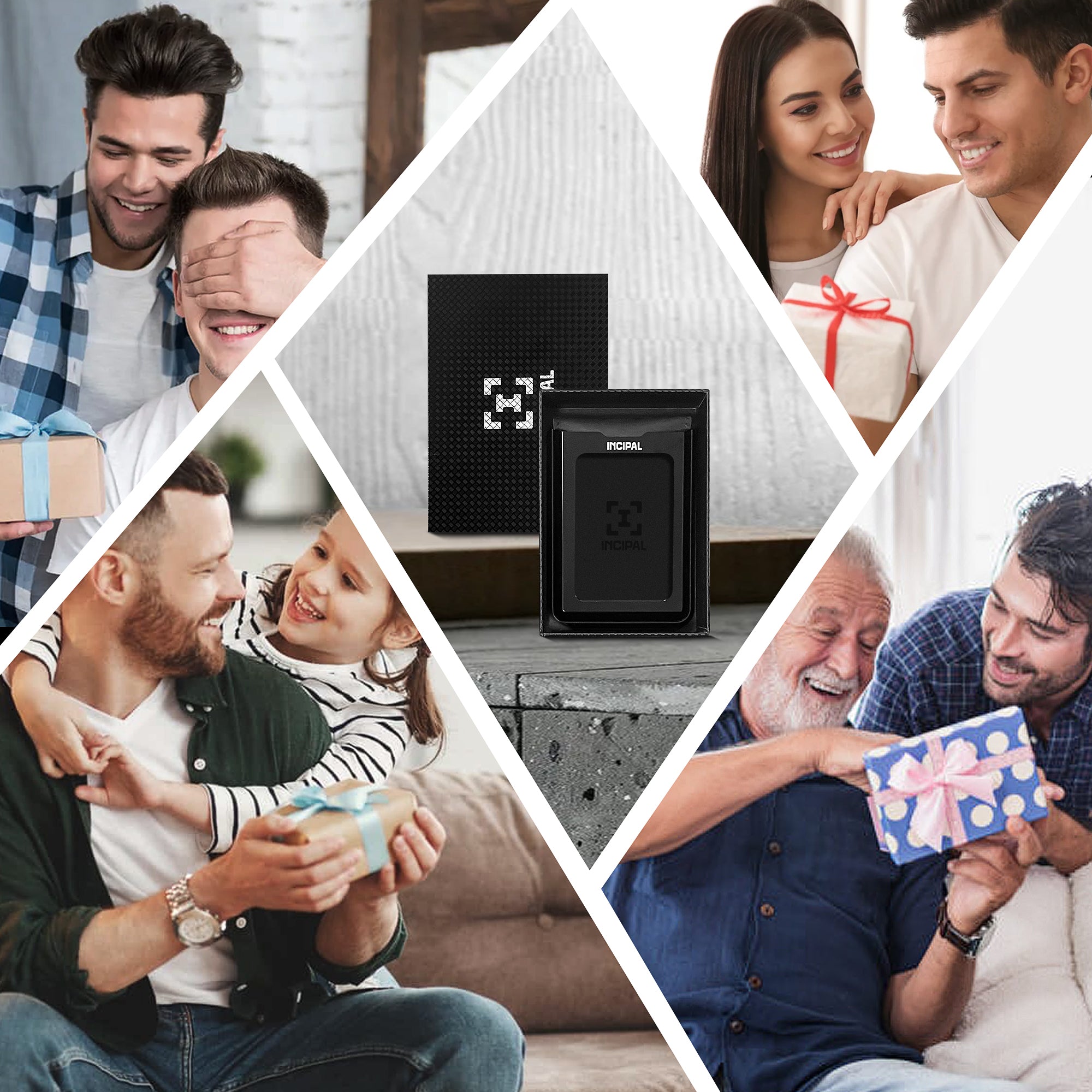 I01 Card Holder Wallet - Crazy Horse Black - Glossy