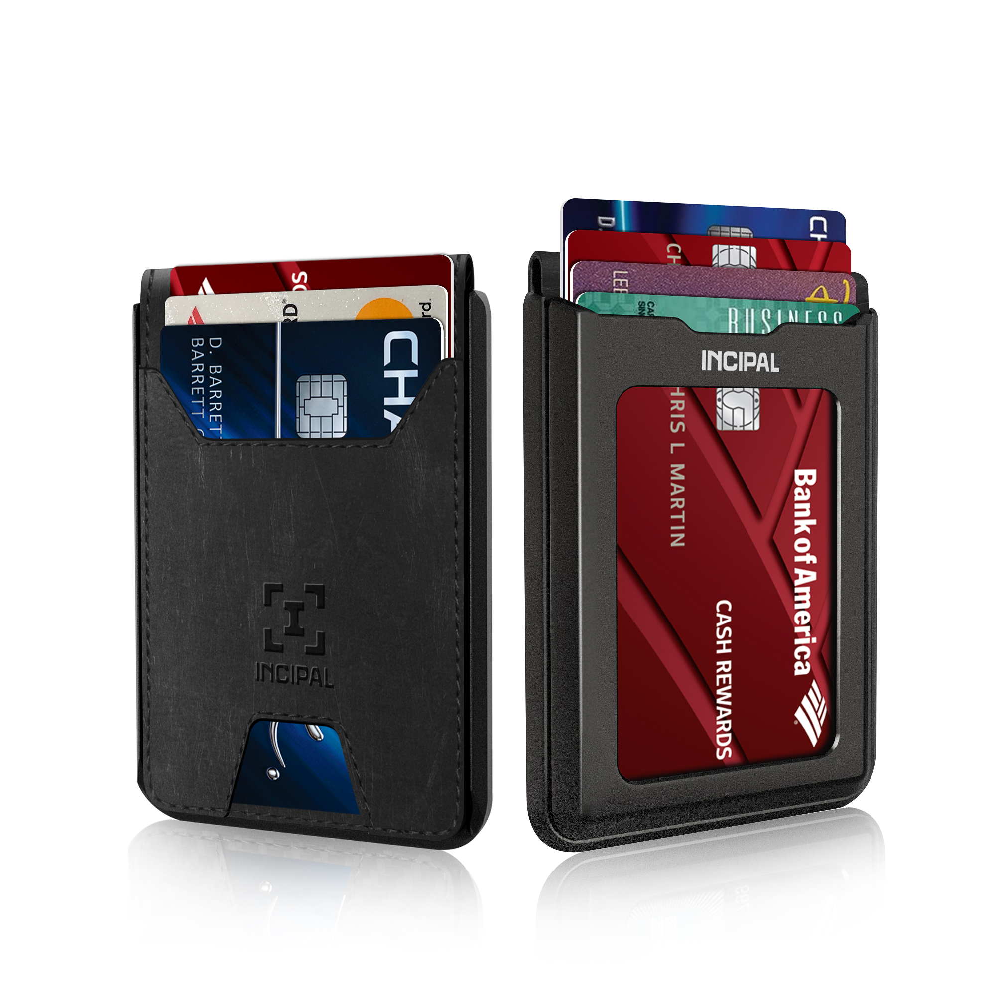 I01 Card Holder Wallet - Crazy Horse Black - Matte