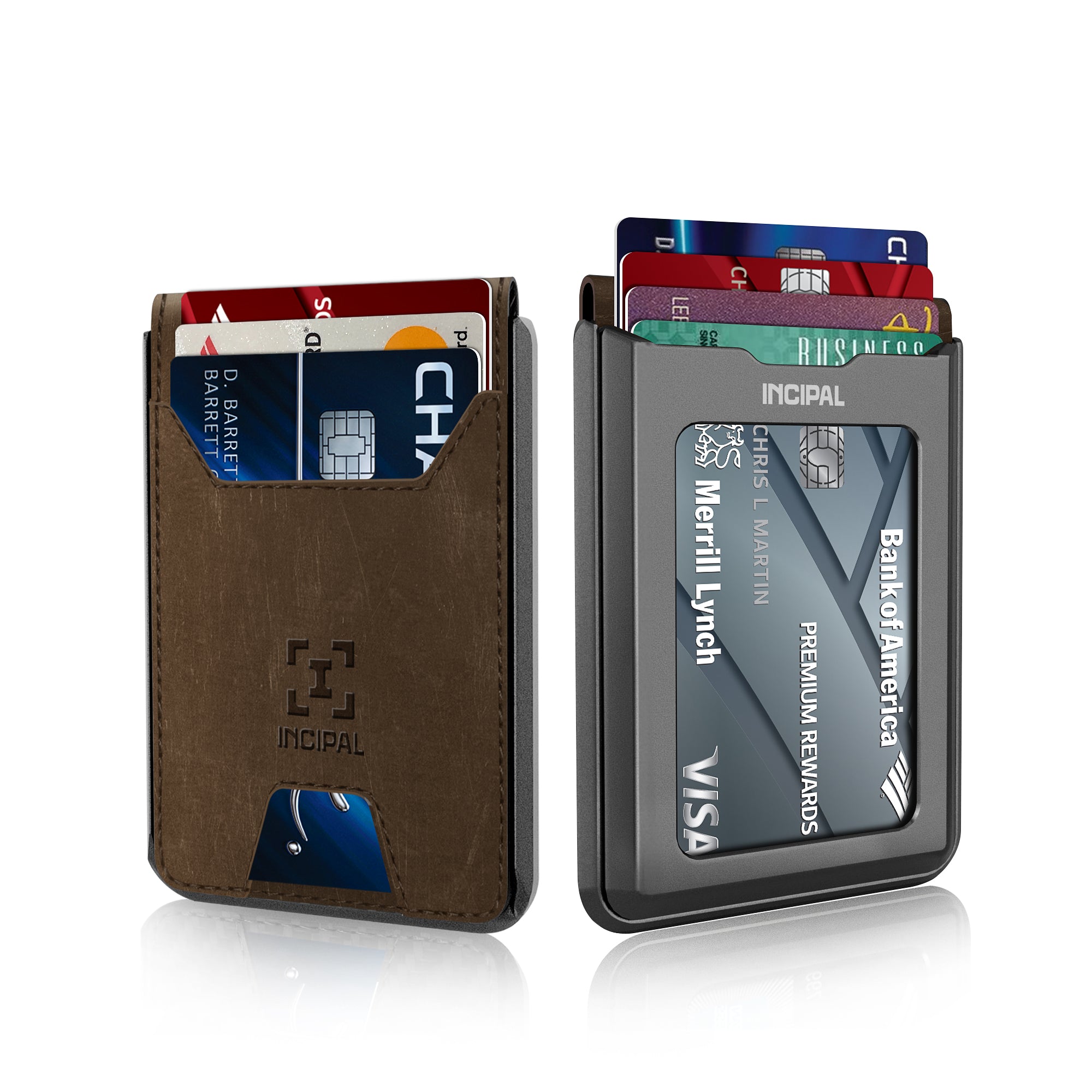 I01 Card Holder Wallet - Crazy Horse Brown - Matte