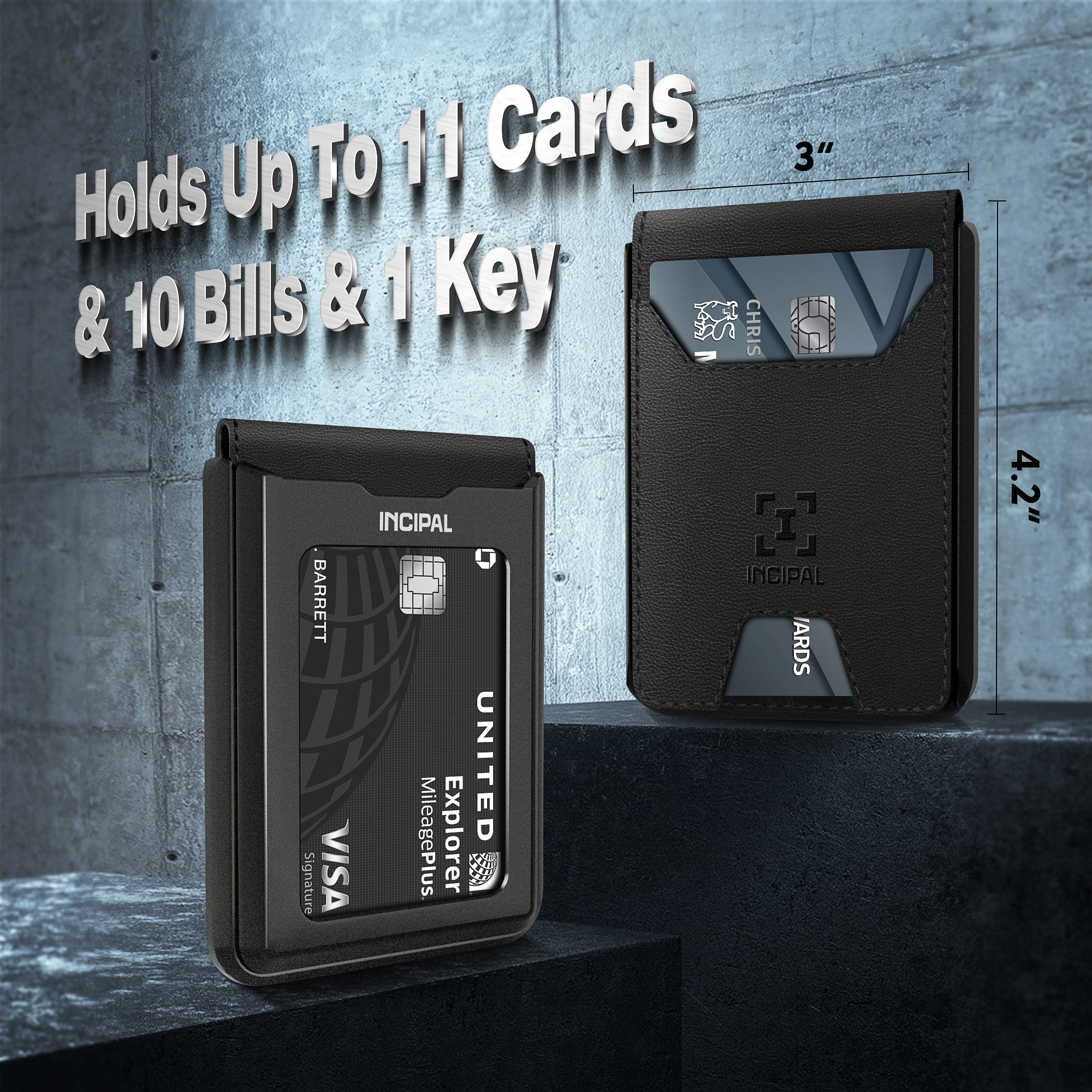 I01 Card Holder Wallet - Nappa Black - Matte