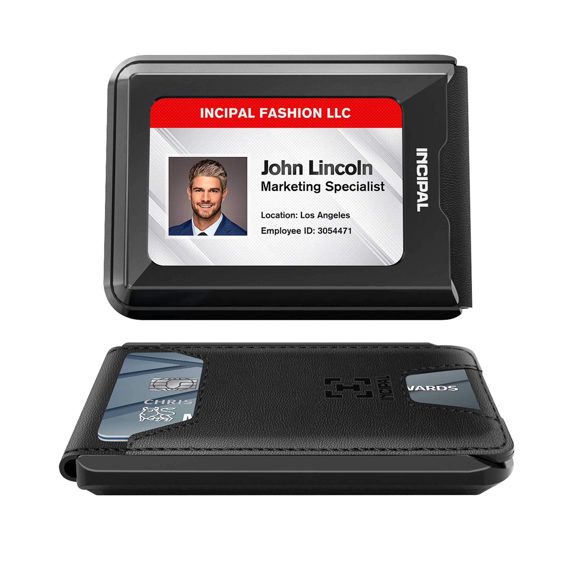 I01 Card Holder Wallet - Nappa Black - Glossy