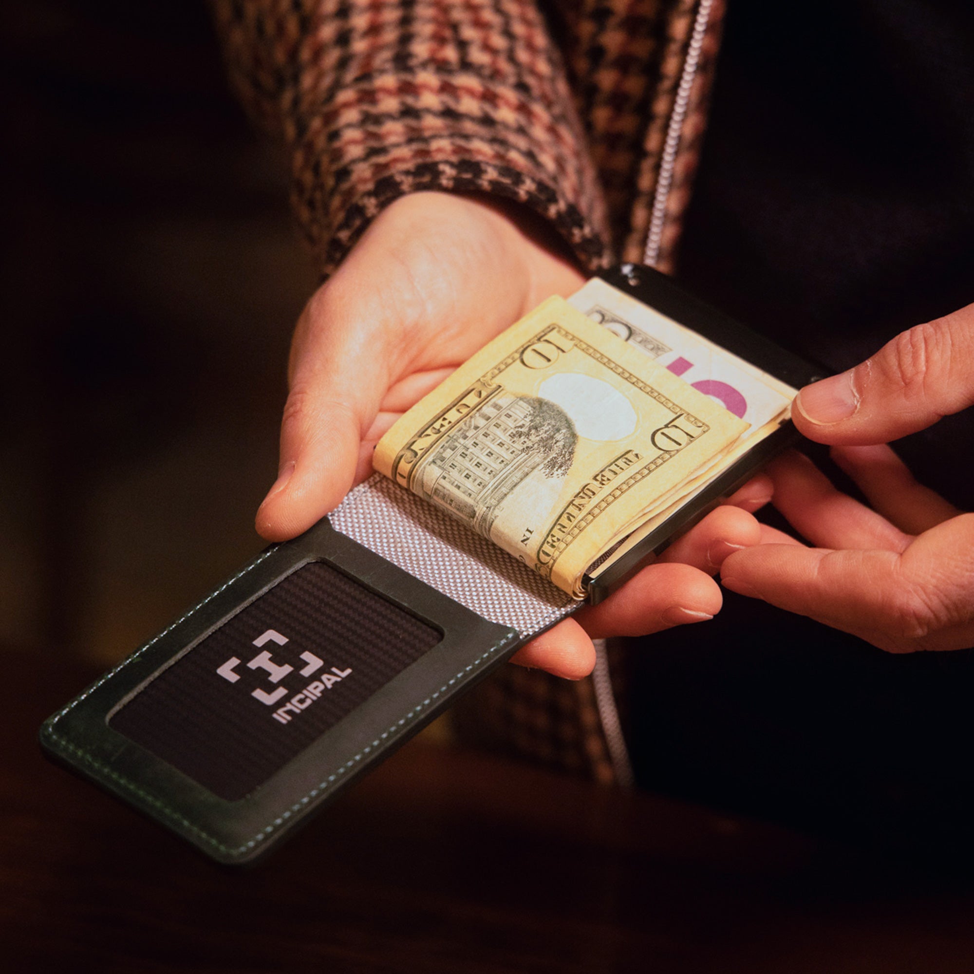 I01 Card Holder Wallet - Nappa Blue - Matte
